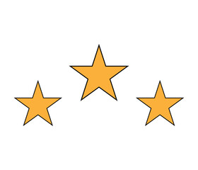 star icon set. three stars