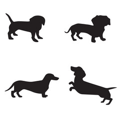 Dachshund icon vector set. Dog illustration sign collection. Home pet symbol or logo