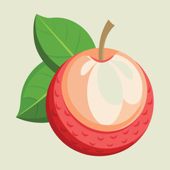 Detailed lychee fruit pattern with realistic peel texture and vibrant color variations