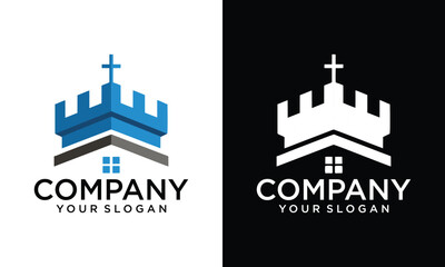 Creative castle home logo design inspiration