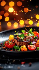 fried fish with vegetables