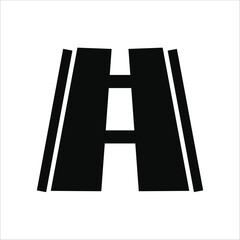 road icons. simple solid vector