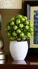 Handcrafted apple topiary 