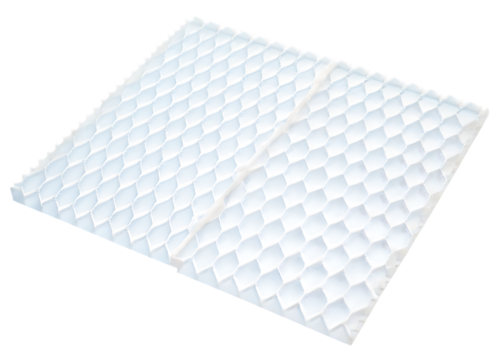 White Honeycomb Structure Panel With Hexagonal Cells graphic design isolated on a transparent background