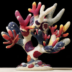 Formation - A violet coral reef with orange luminescence
