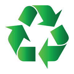 Recycling symbol ecofriendly icon for waste reduction and environmental protection
