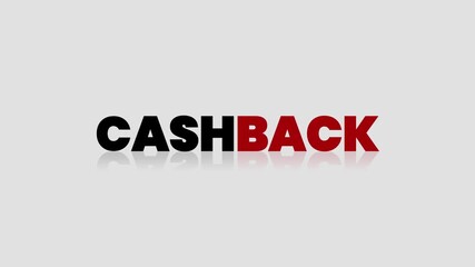 Cashback text animation, suitable for marketing strategies, sales targets, ideas to attract buyers, can be installed as desired