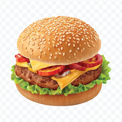 realistic 3d delicious fast food icons (fried chicken,  pizza slice , french fries ) set isolated on transparent background