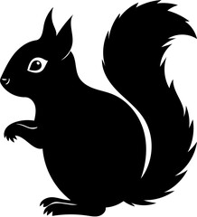 silhouette of a squirrel vector