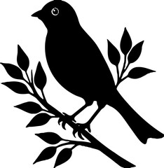 bird on a branch vector 