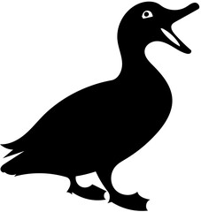 duck isolated on white background vector 