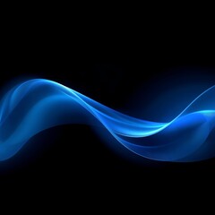Obraz premium Abstract Digital Artwork with Translucent Blue Waves – Fluid Energy Concept