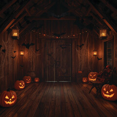 warehouse with a halloween theme