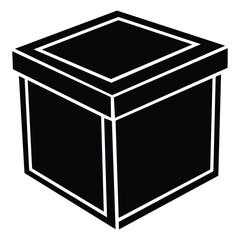 Box Silhouette Vector Icon Design