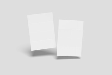 Blank poster mockup isolated on background