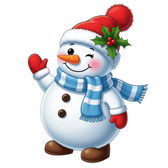 illustration of a snowman isolated