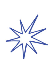 Blue Burst Star Symbol Illustration