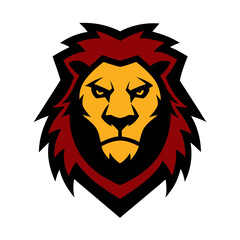 urban lion mascot logo icon with attitude vector art