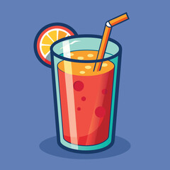 Refreshing glass of juice with vibrant colors and a healthy natural feel