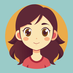 Stylized portrait of a young woman s face with bold lines and vibrant colors perfect for graphic design projects