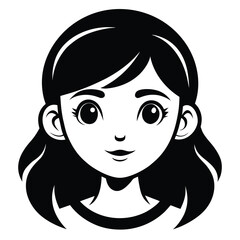 Black and white portrait of a woman s face with expressive eyes and subtle shading