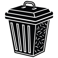 compost bin icon on white background