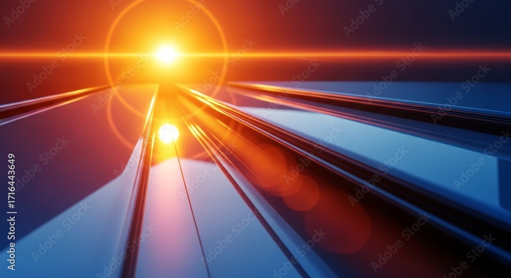 Poster abstract futuristic technology background with glowing light flare. high-speed data transfer and inn