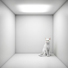 Le chat dans la chambre blanche