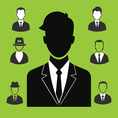 Collection of diverse silhouettes for graphic design and illustration projects