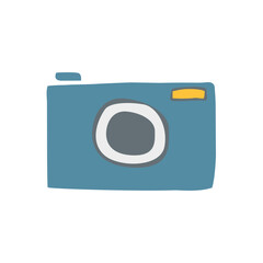 Playful and charming doodle camera icon for modern design and photography concepts