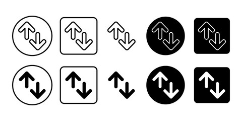 Sort vector icon. Simple symbol for data order, list arrangement, and organizing content.