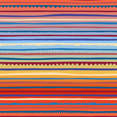 Line Doodle Seamless Pattern 11 - Colorful Vertical Stripes 2
