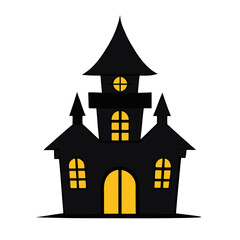 halloween house vector illustration