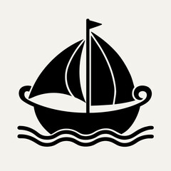 sailing ship isolated on white