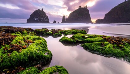 Coastal rocks at sunset (1)