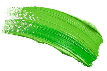 Vibrant green brushstroke on black background for creative and artistic design inspiration concept