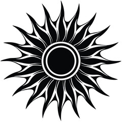 sun icon on white background