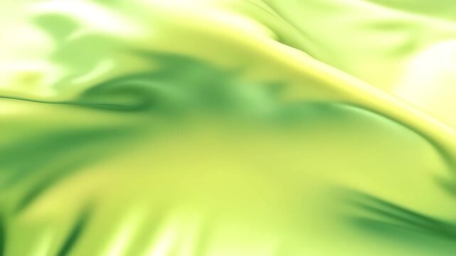 Serene Green Silk Drape: Abstract Motion Background Loop