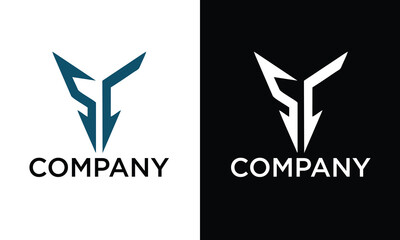 Initial Letter SC Logo Design. SC Logo Design. Creative And Modern SC logo.