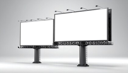 Obraz premium Two blank billboard displays