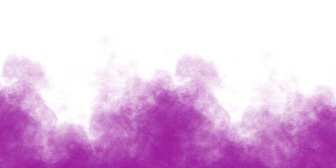 Vibrant purple smoke texture rising on white background. Abstract fog cloud design perfect for fantasy, magical, and creative digital art projects. Colorful mist effect illustration isolated.