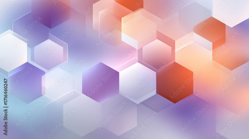 Poster abstract hexagon pattern pastel colors background design