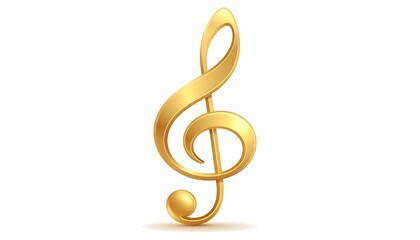 Obraz premium Golden musical note