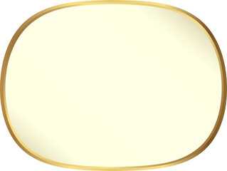 Oval Gold Label Banner for Luxury Branding and Premium Packaging