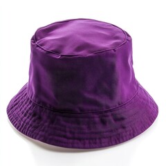 Purple bucket hat, flat, top-down view