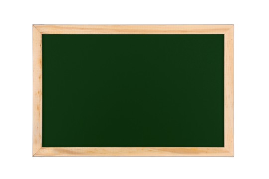 Green board leave blank for write anything isolated on transparent background or png file.