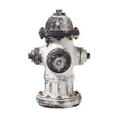 Fototapeta premium PNG of Weathered fire hydrant showcasing a rustic, vintage look with peeling paint and a classic design.