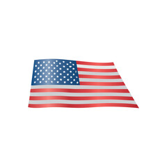 Fototapeta premium Waving American flag with stars and stripes, isolated on a white background.