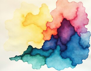 Obraz premium Vibrant Abstract Watercolor Paint Background