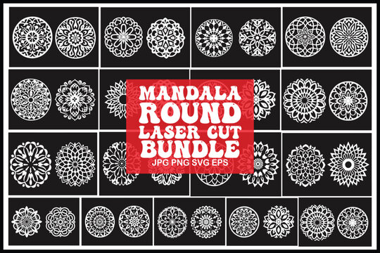 Mandala Round Laser Cut Bundle 